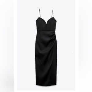 Zara satin midi dress
